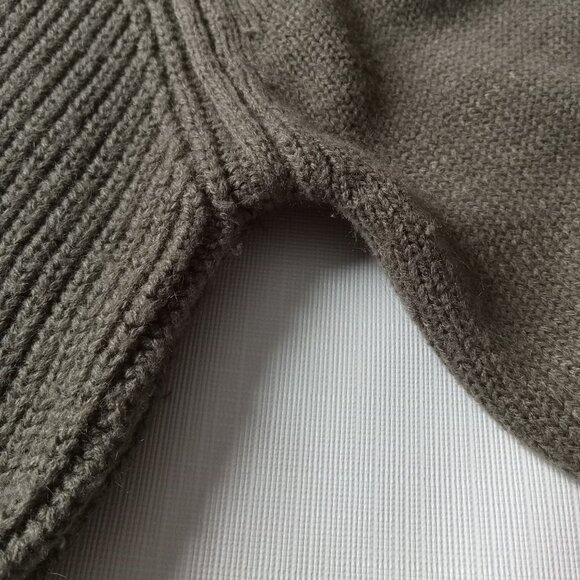 Rd Style Dark Olive Green Long Sleeve Crewneck Ribbed Knitwear Pullover Sweater - Picture 10 of 12